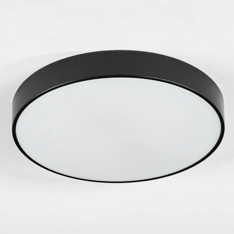 hofstein Plafonnier Diagonal LED Noir, 1 lumière, Télécommandes