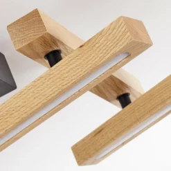 hofstein Plafonnier Disentis LED Écru, Noir, 1 lumière, Télécommandes