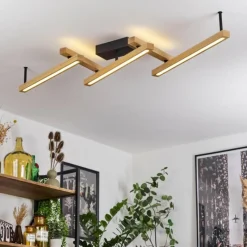 hofstein Plafonnier Disentis LED Écru, Noir, 1 lumière, Télécommandes