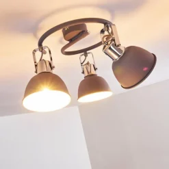 hofstein Plafonnier Dompierre Gris, Blanc, 3 lumières