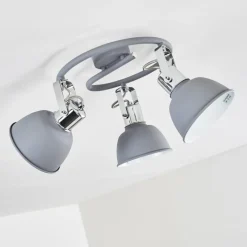 hofstein Plafonnier Dompierre Gris, Blanc, 3 lumières