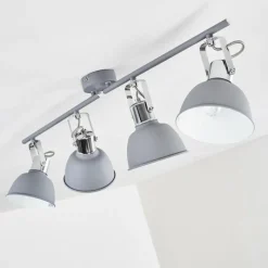 hofstein Plafonnier Dompierre Gris, Blanc, 4 lumières* Spots Et Projecteurs