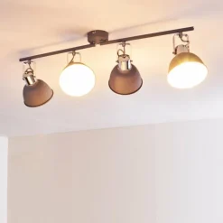 hofstein Plafonnier Dompierre Gris, Blanc, 4 lumières* Spots Et Projecteurs