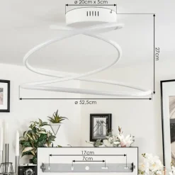 hofstein Plafonnier Donebas LED Blanc, 1 lumière