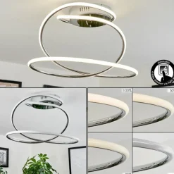 hofstein Plafonnier Donebas LED Chrome, 1 lumière