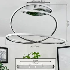 hofstein Plafonnier Donebas LED Chrome, 1 lumière