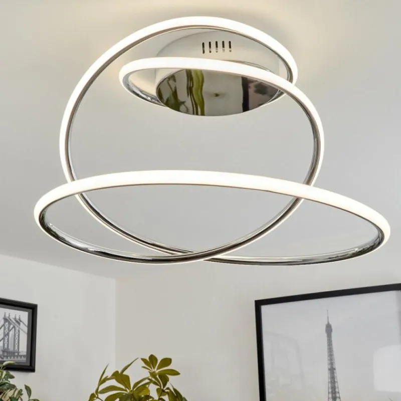 hofstein Plafonnier Donebas LED Chrome, 1 lumière