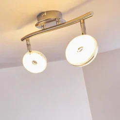 hofstein Plafonnier Donot LED Nickel mat, 2 lumières