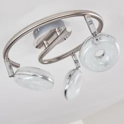hofstein Plafonnier Donot LED Nickel mat, 3 lumières