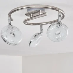 hofstein Plafonnier Donot LED Nickel mat, 3 lumières