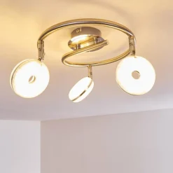 hofstein Plafonnier Donot LED Nickel mat, 3 lumières