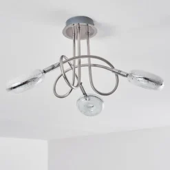hofstein Plafonnier Donot LED Nickel mat, 3 lumières