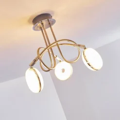 hofstein Plafonnier Donot LED Nickel mat, 3 lumières
