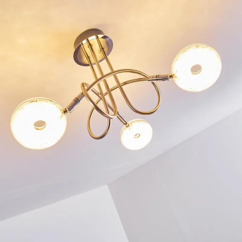 hofstein Plafonnier Donot LED Nickel mat, 3 lumières