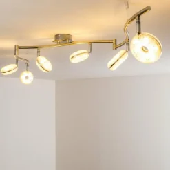 hofstein Plafonnier Donot LED Nickel mat, 6 lumières