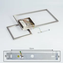 hofstein Plafonnier Doyon LED Nickel mat, 1 lumière