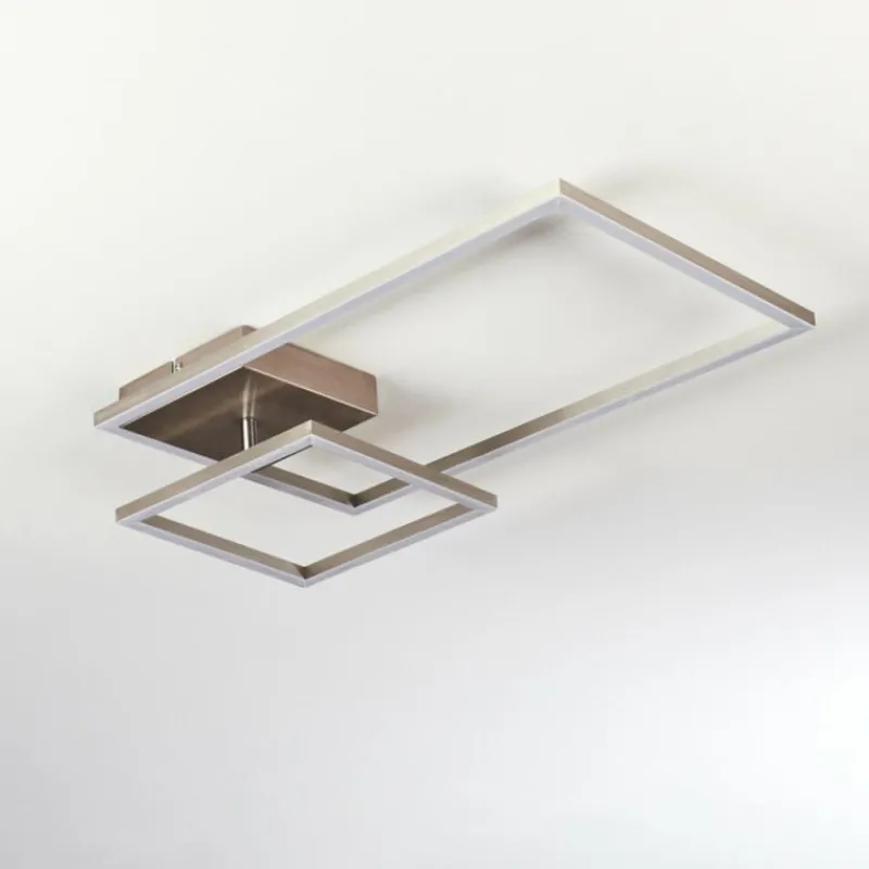 hofstein Plafonnier Doyon LED Nickel mat, 1 lumière