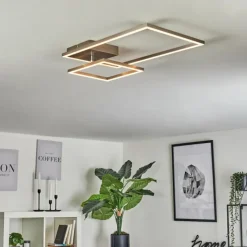 hofstein Plafonnier Doyon LED Nickel mat, 1 lumière