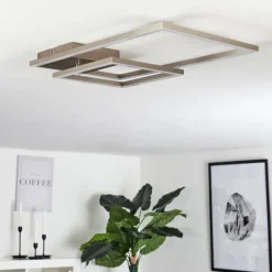 hofstein Plafonnier Doyon LED Nickel mat, 1 lumière