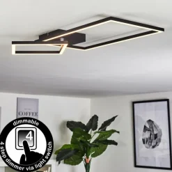 hofstein Plafonnier Doyon LED Noir, 1 lumière* Éclairage Led