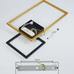 Lampes Dorées-hofstein Plafonnier Doyon LED Noir, 1 lumière