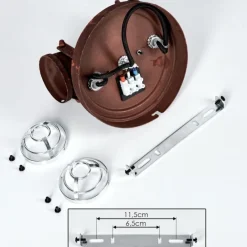 Lampes Industrielles-hofstein Plafonnier Drobak Rouille, 2 lumières