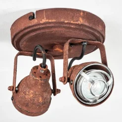 Lampes Industrielles-hofstein Plafonnier Drobak Rouille, 2 lumières
