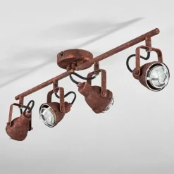 Lampes Industrielles-hofstein Plafonnier Drobak Rouille, 4 lumières