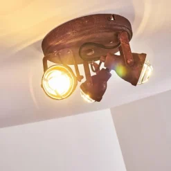 Lampes Industrielles-hofstein Plafonnier Drobak Rouille, 3 lumières