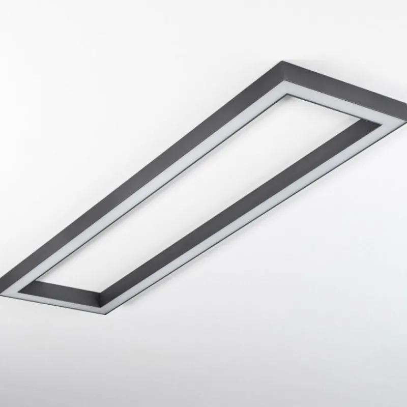 hofstein Plafonnier Dubuisson LED Anthracite, 1 lumière, Télécommandes