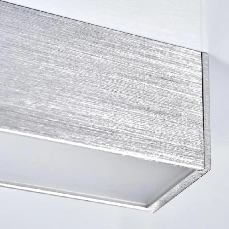 hofstein Plafonnier Dubuisson LED Aluminium, 1 lumière, Télécommandes