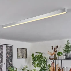 hofstein Plafonnier Dubuisson LED Aluminium, 1 lumière, Télécommandes