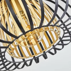 Lampes Dorées-hofstein Plafonnier Dudignac Noir, 1 lumière