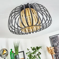 Lampes Dorées-hofstein Plafonnier Dudignac Noir, 1 lumière