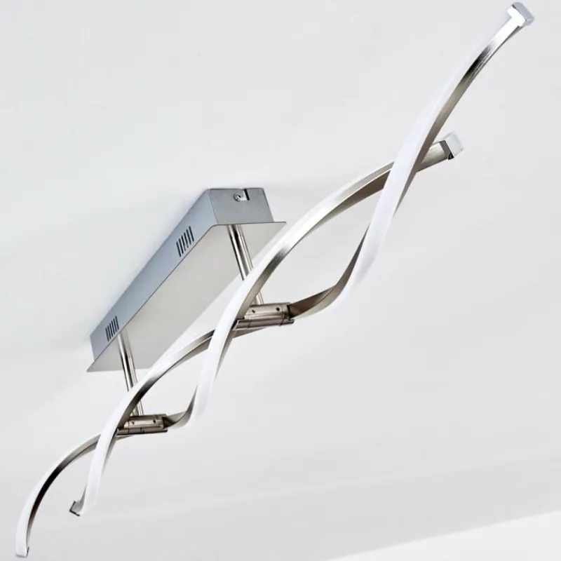 hofstein Plafonnier Dundas LED Acier inoxydable, 2 lumières