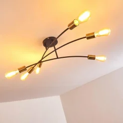 hofstein Plafonnier Duvin Noir, 6 lumières