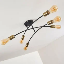 hofstein Plafonnier Duvin Noir, 6 lumières