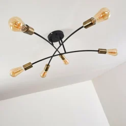 hofstein Plafonnier Duvin Noir, 6 lumières