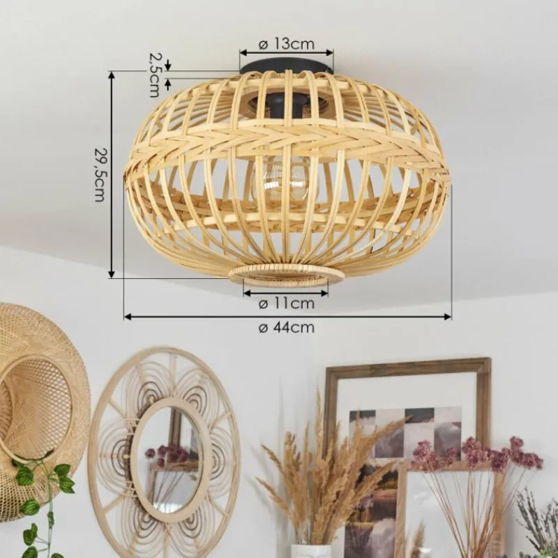 Luminaires Scandinaves-hofstein Plafonnier Egede Écru, Noir, 1 lumière