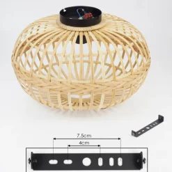 Luminaires Scandinaves-hofstein Plafonnier Egede Écru, Noir, 1 lumière