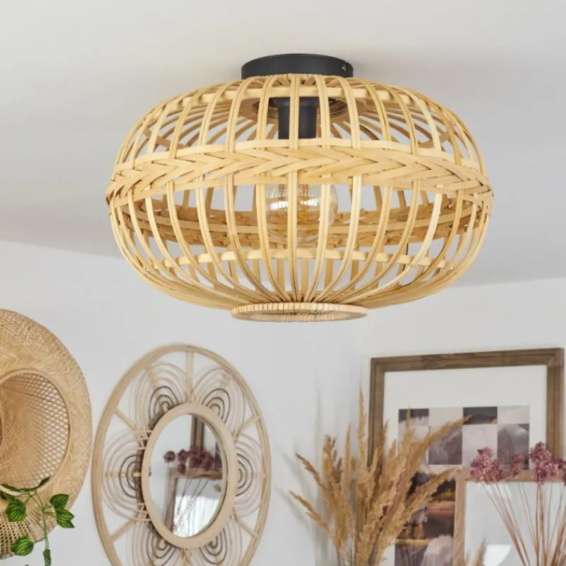 Luminaires Scandinaves-hofstein Plafonnier Egede Écru, Noir, 1 lumière