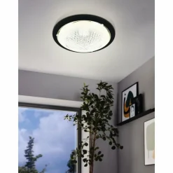 Luminaires Eglo Plafonnier Eglo ACOLLA LED Noir, 1 lumière