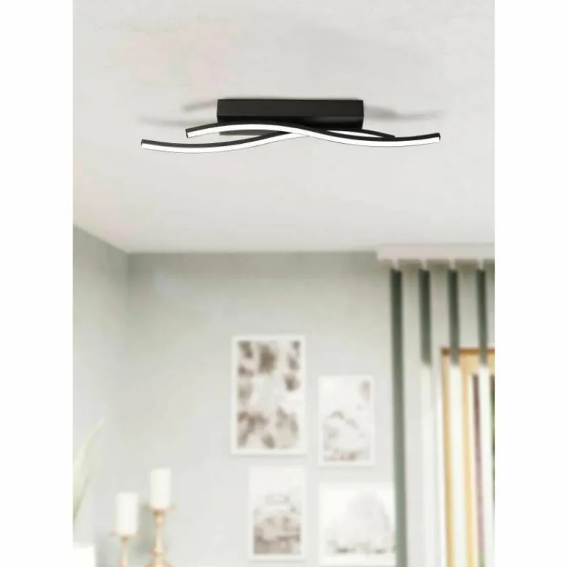 Luminaires Eglo Plafonnier Eglo ALBORAYA LED Noir, 1 lumière* Éclairage Led