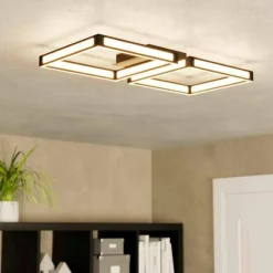 Luminaires Eglo Plafonnier Eglo ALTAFLOR LED Noir, 8 lumières* Éclairage Led