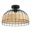 Style Boho-Chic-Luminaires Eglo Plafonnier Eglo ANWICK Noir, 1 lumière