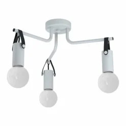 Lampes En Tissu-Luminaires Eglo Plafonnier EGLO APRICALE Gris, Noir, 3 lumières