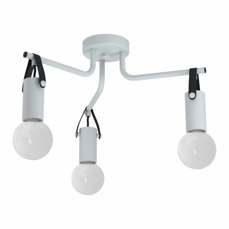 Lampes En Tissu-Luminaires Eglo Plafonnier EGLO APRICALE Gris, Noir, 3 lumières