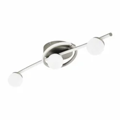 Luminaires Eglo Plafonnier Eglo AQUINO LED Nickel mat, 4 lumières* Éclairage Led