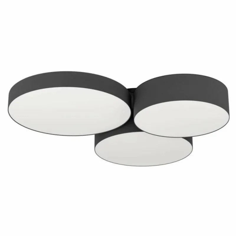 Luminaires Eglo Plafonnier Eglo BARBANO-Z LED Noir, 3 lumières