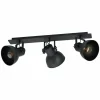 Lampes Industrielles-Luminaires Eglo Plafonnier Eglo BARNSTAPLE Noir, 3 lumières